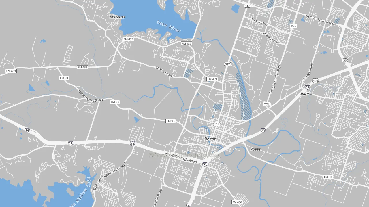 Transit Grade map of Belton, TX