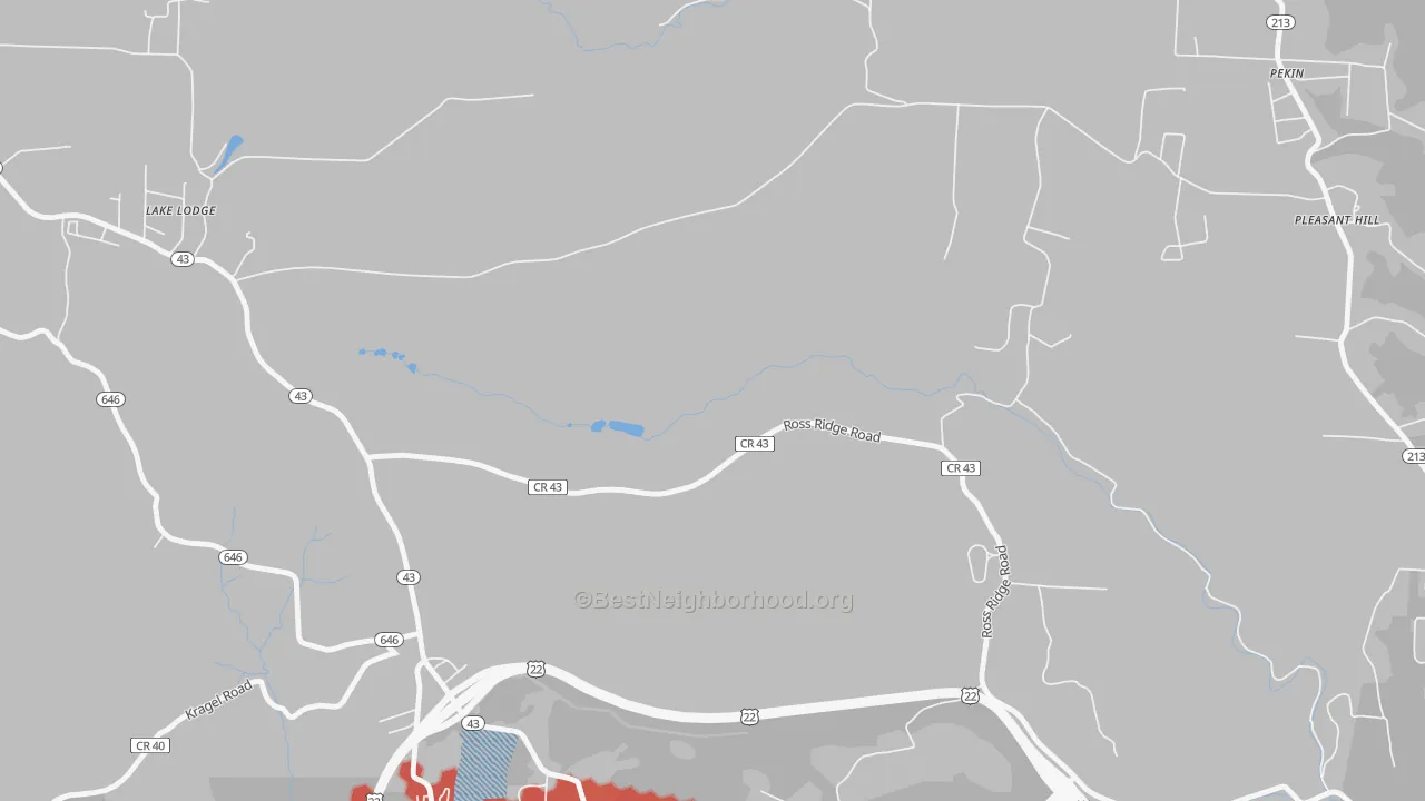 Transit Grade map of Belvedere, OH