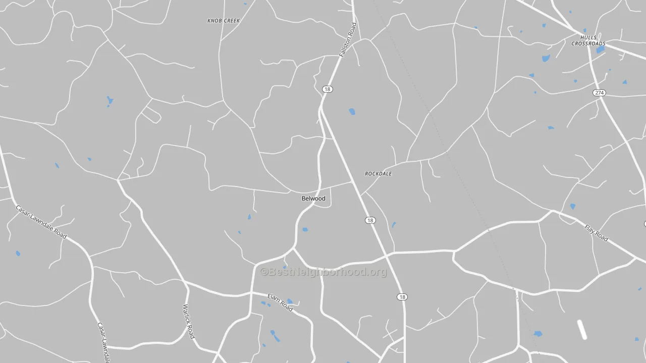 Transit Grade map of Belwood, NC