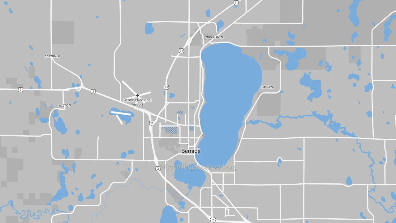 Transit Grade map of Bemidji, MN