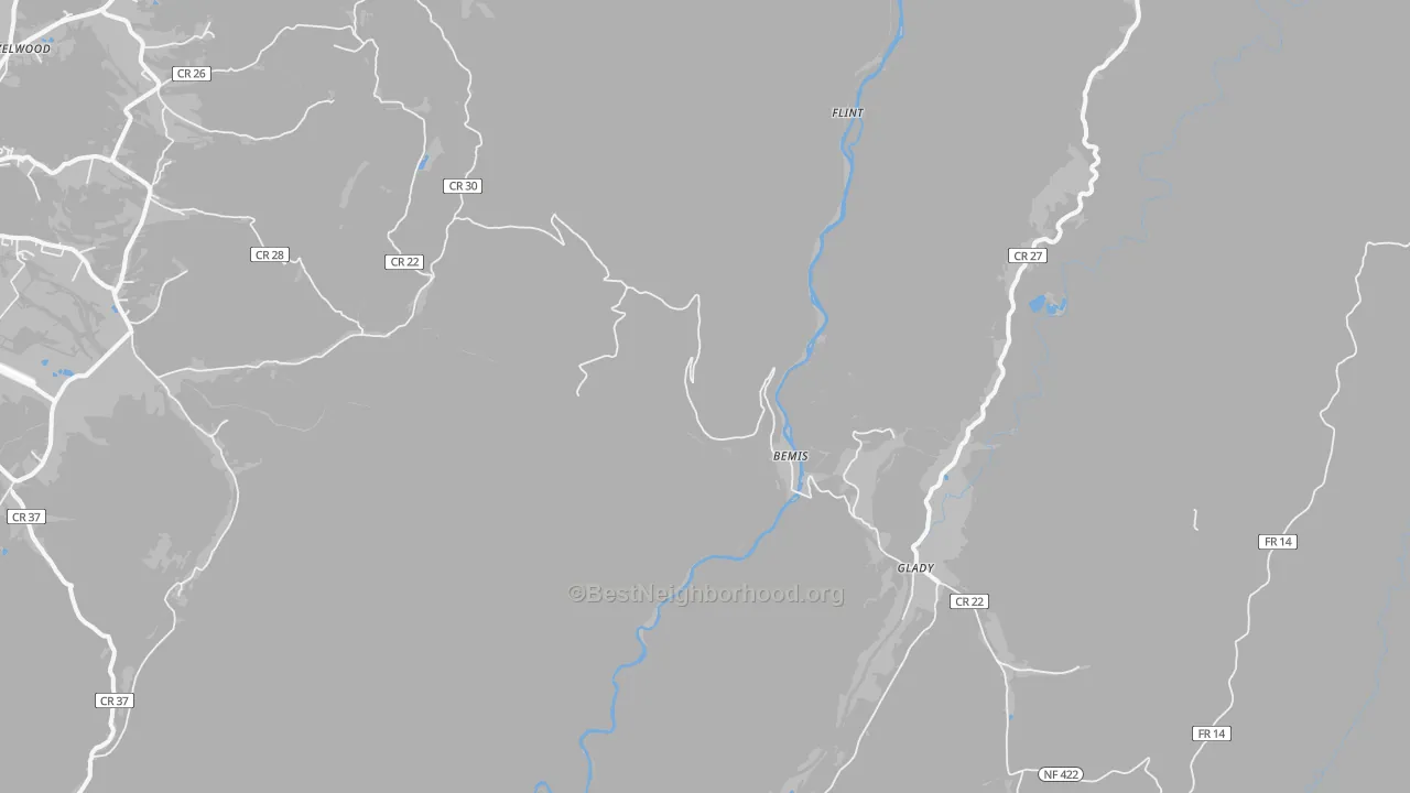 Transit Grade map of Bemis, WV