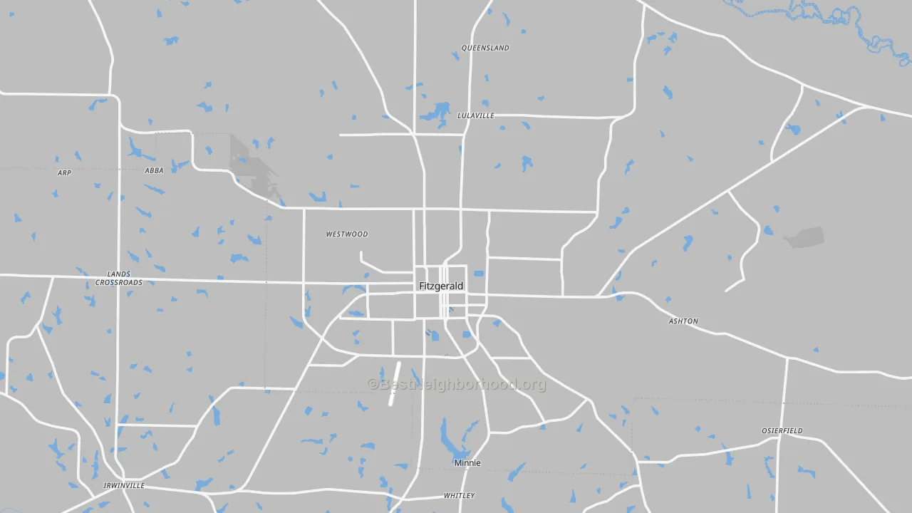 Transit Grade map of Ben Hill County, GA