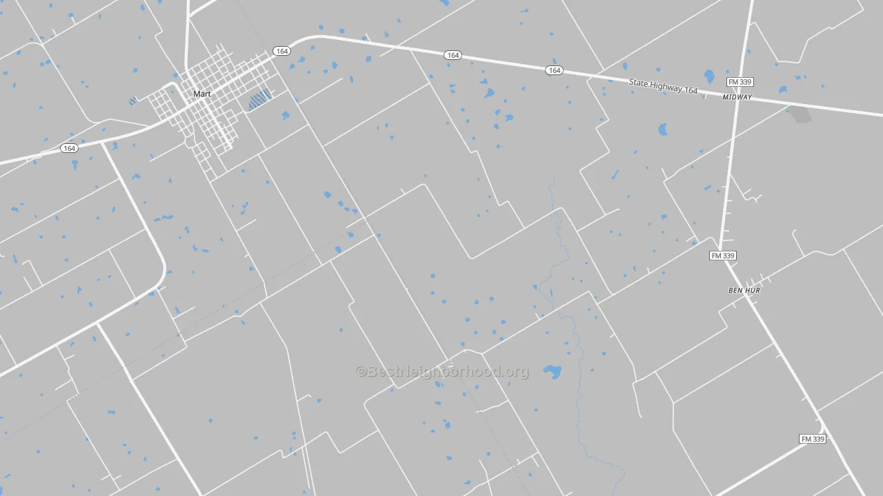 Transit Grade map of Ben Hur, TX