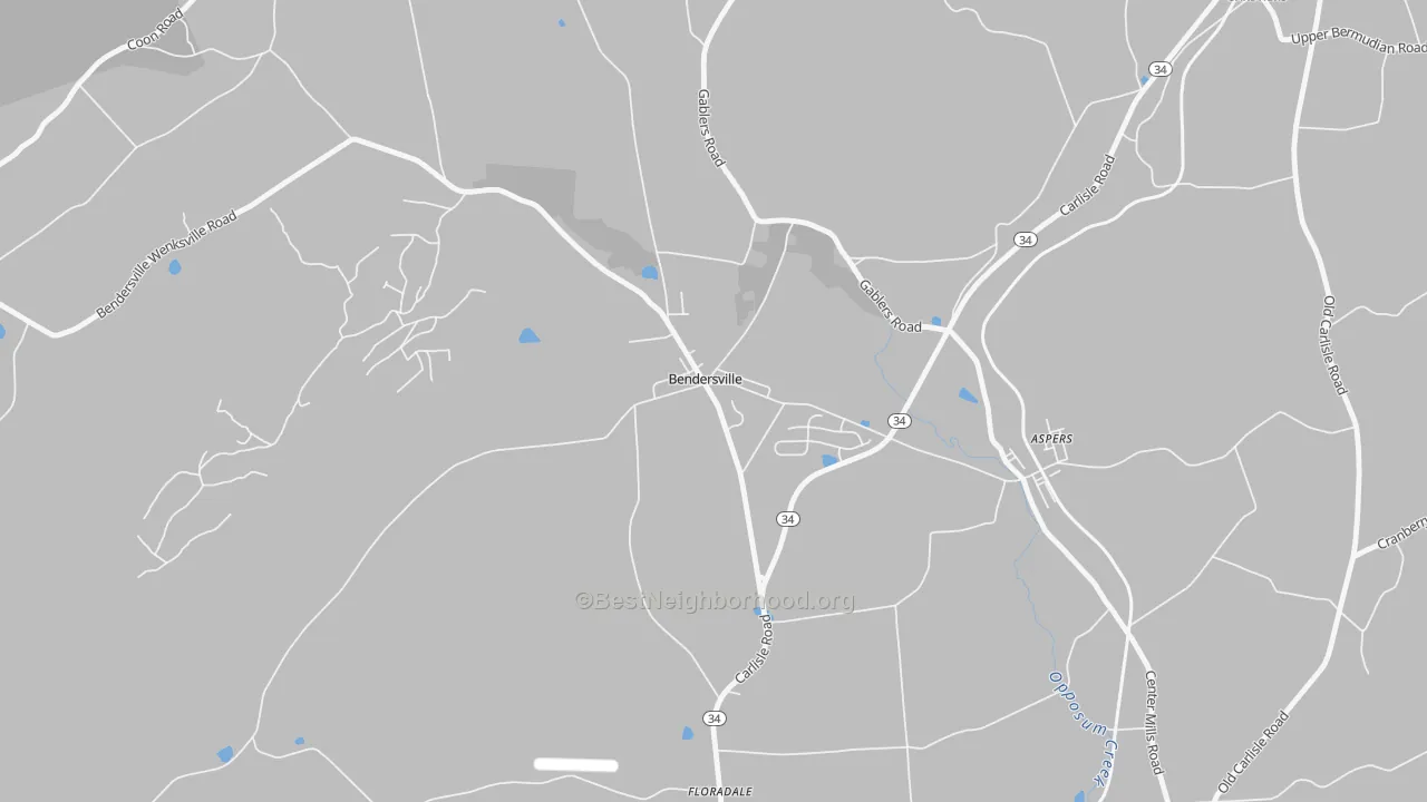 Transit Grade map of Bendersville, PA
