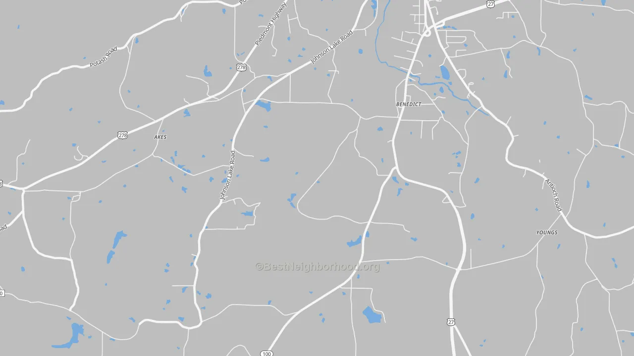 Transit Grade map of Benedict, GA