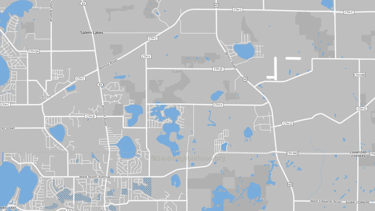 Transit Grade map of Benet Lake, WI