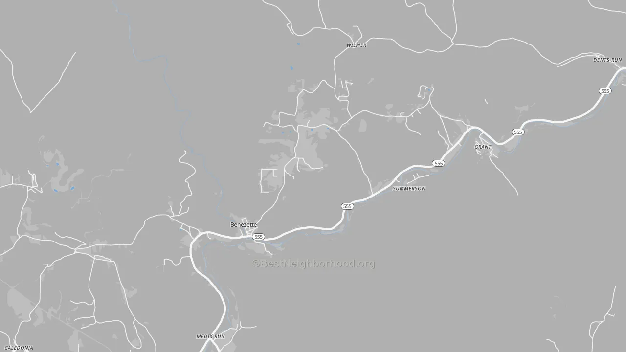 Transit Grade map of Benezett, PA