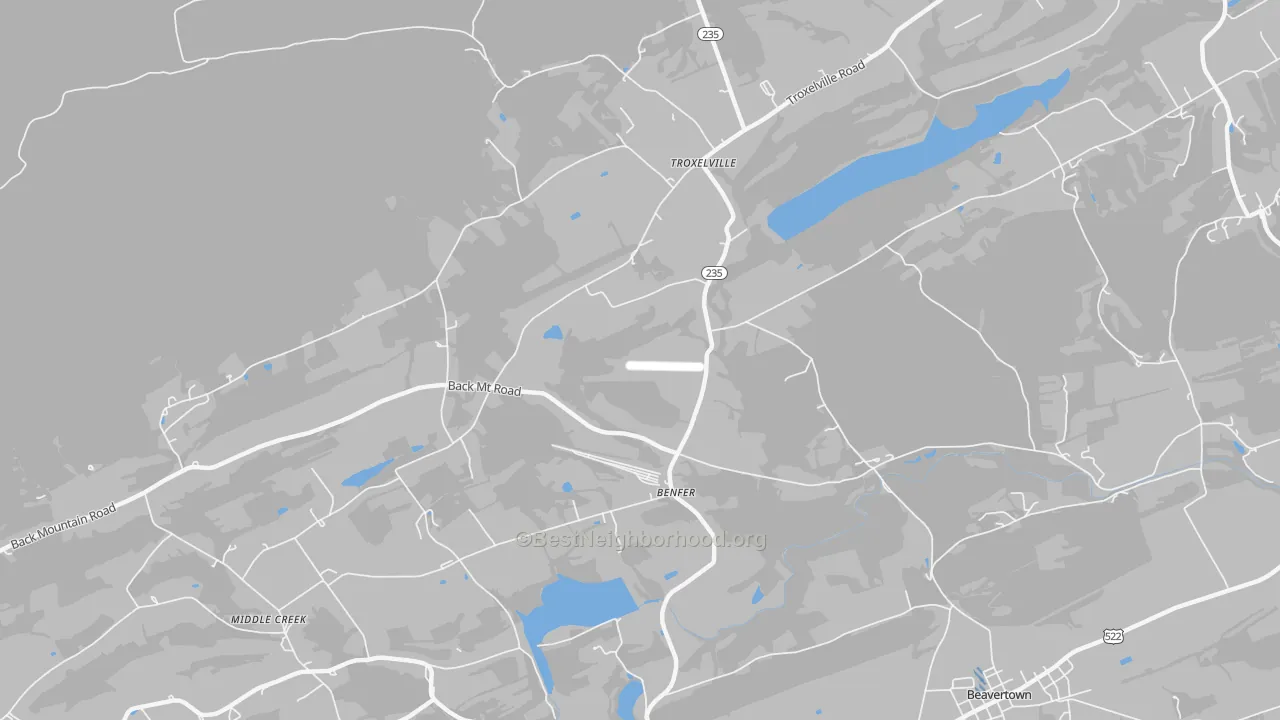 Transit Grade map of Benfer, PA