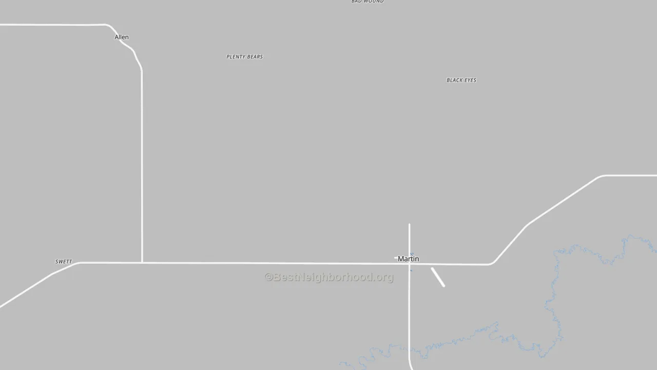 Transit Grade map of Bennett County, SD