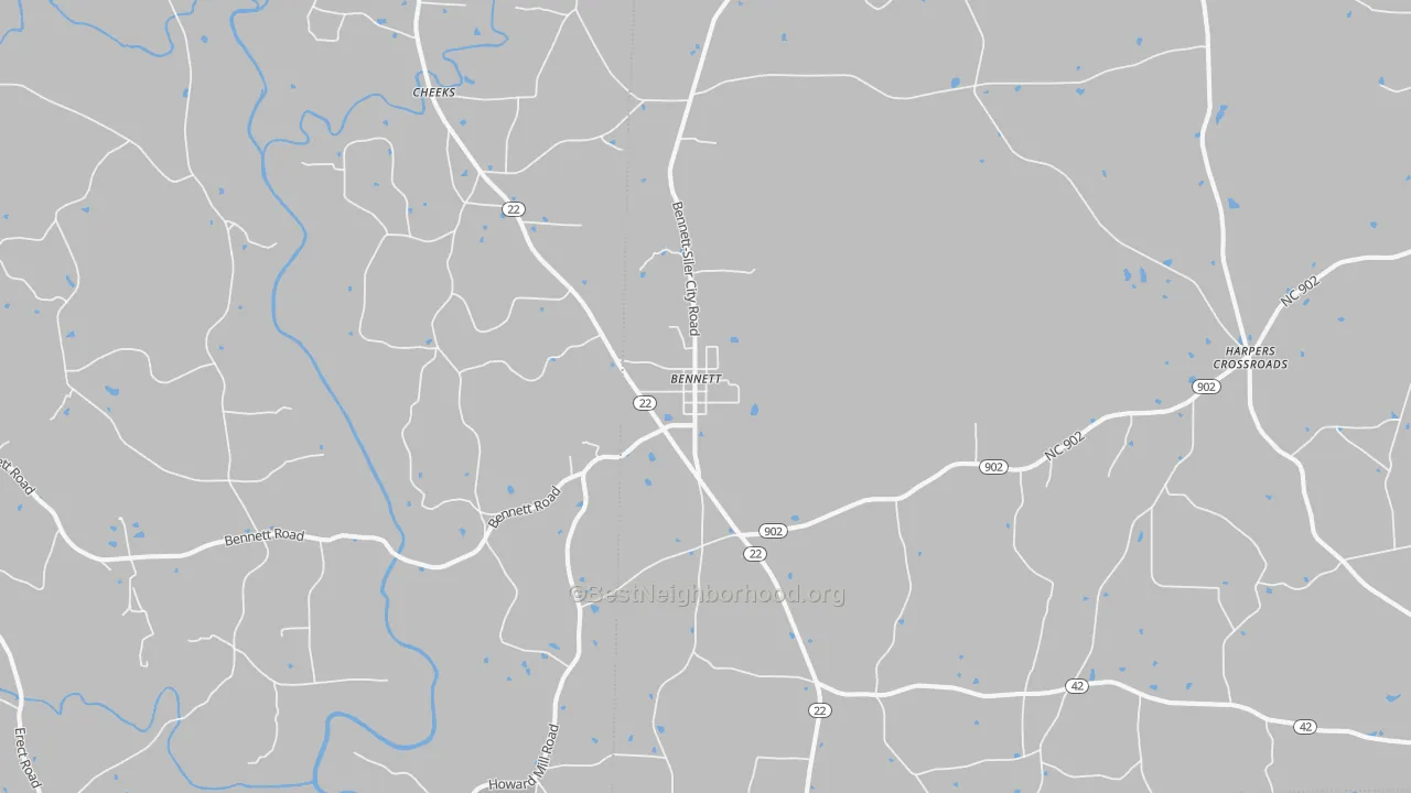 Transit Grade map of Bennett, NC