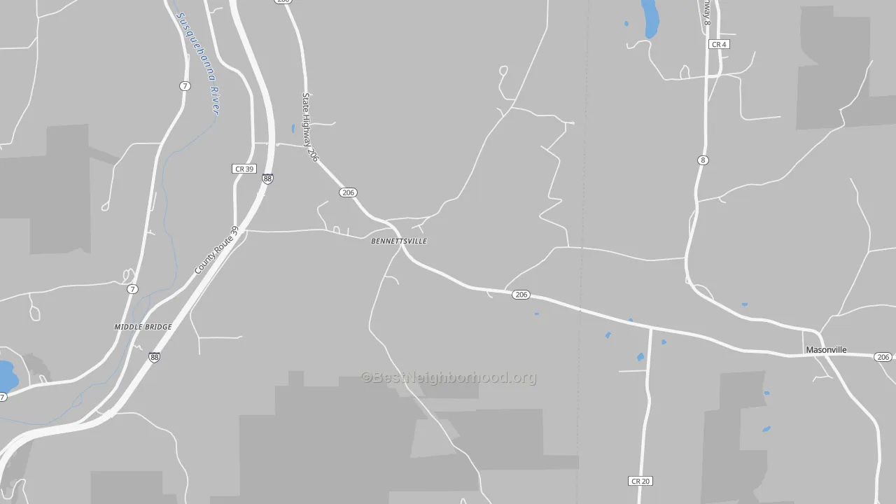 Transit Grade map of Bennettsville, NY
