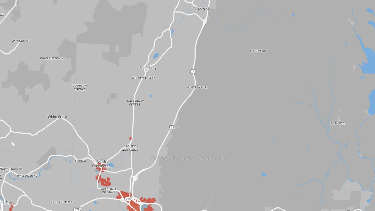 Transit Grade map of Bennington County, VT