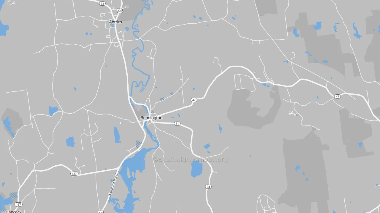 Transit Grade map of Bennington, NH