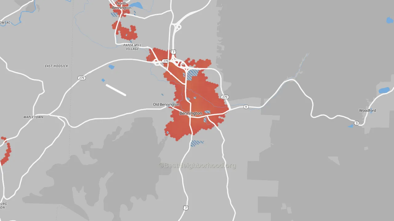 Transit Grade map of Bennington, VT
