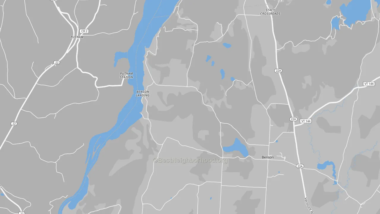 Transit Grade map of Benson Landing, VT