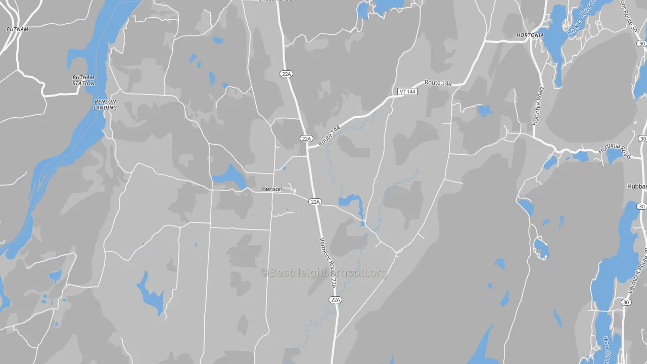 Transit Grade map of Benson, VT