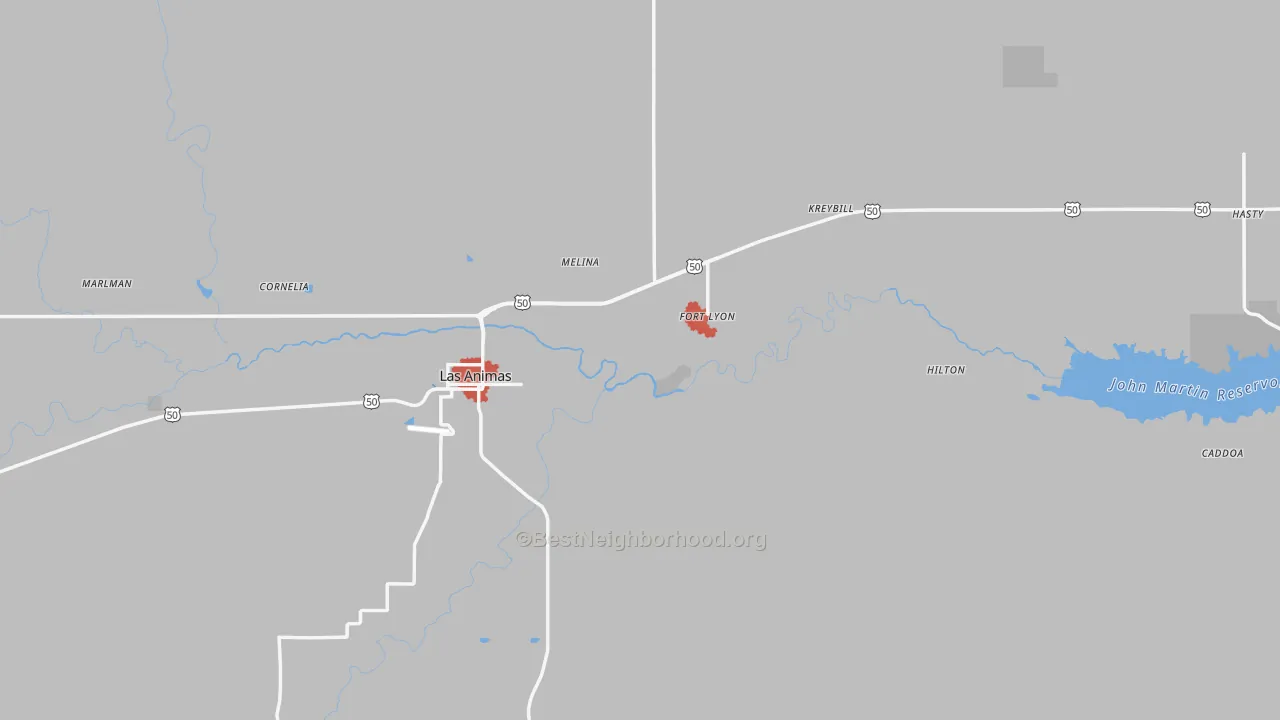 Transit Grade map of Bent County, CO