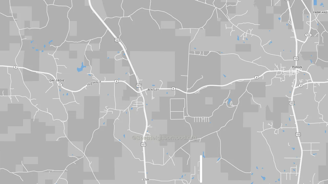Transit Grade map of Bentley, LA