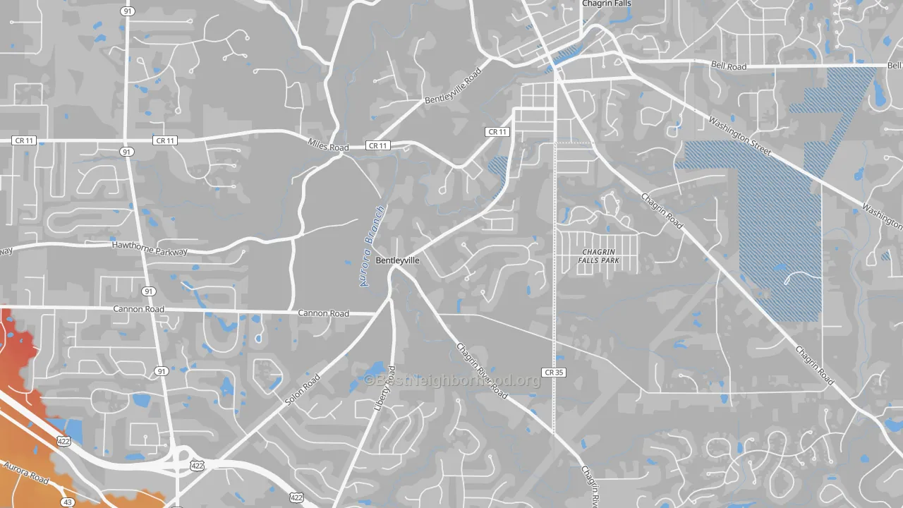 Transit Grade map of Bentleyville, OH