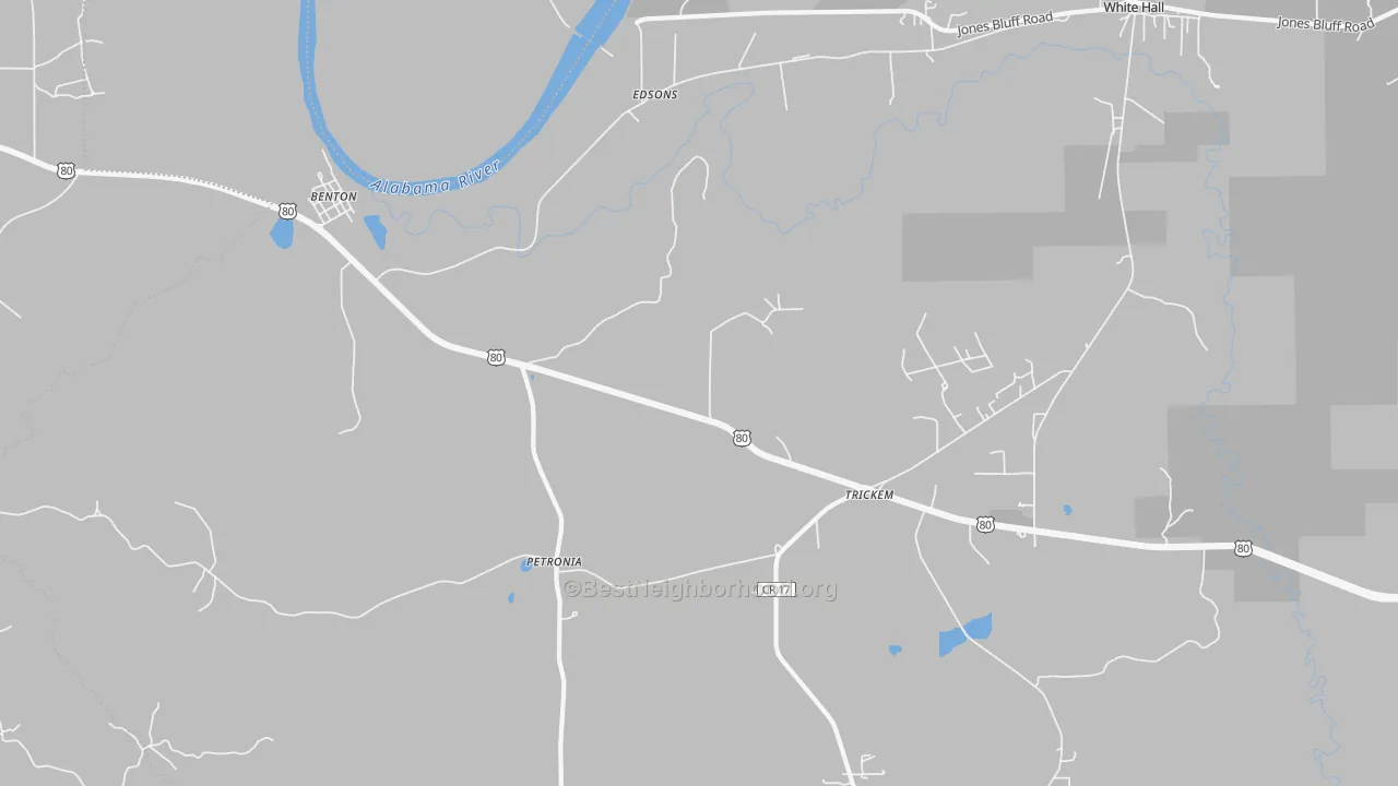 Transit Grade map of Benton, AL