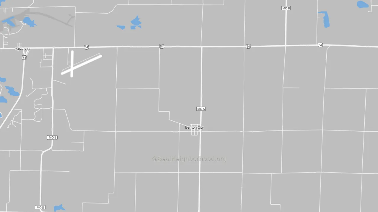 Transit Grade map of Benton City, MO