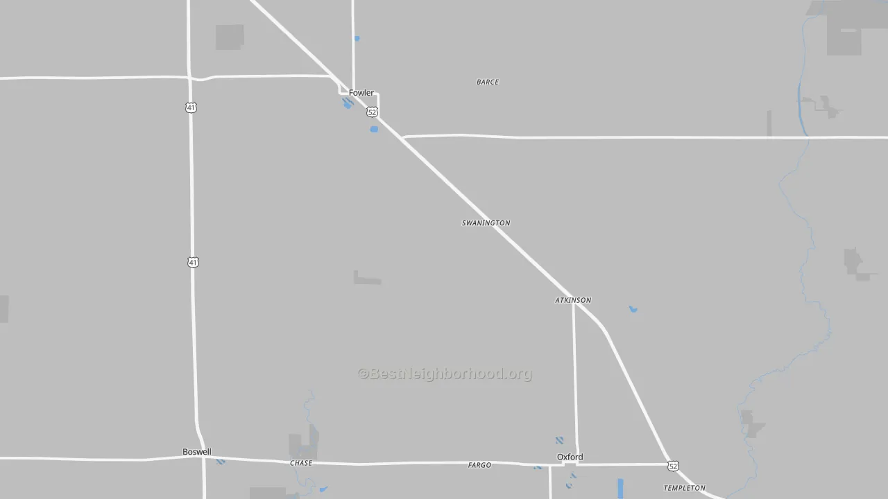 Transit Grade map of Benton County, IN