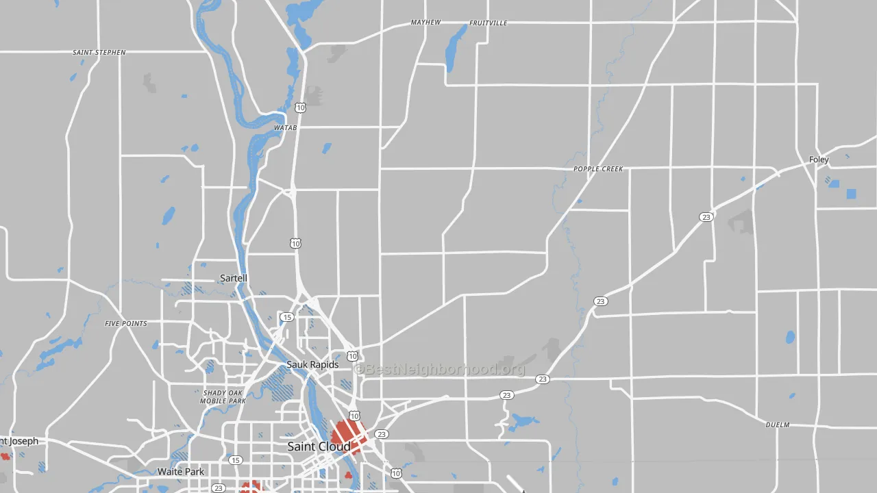 Transit Grade map of Benton County, MN