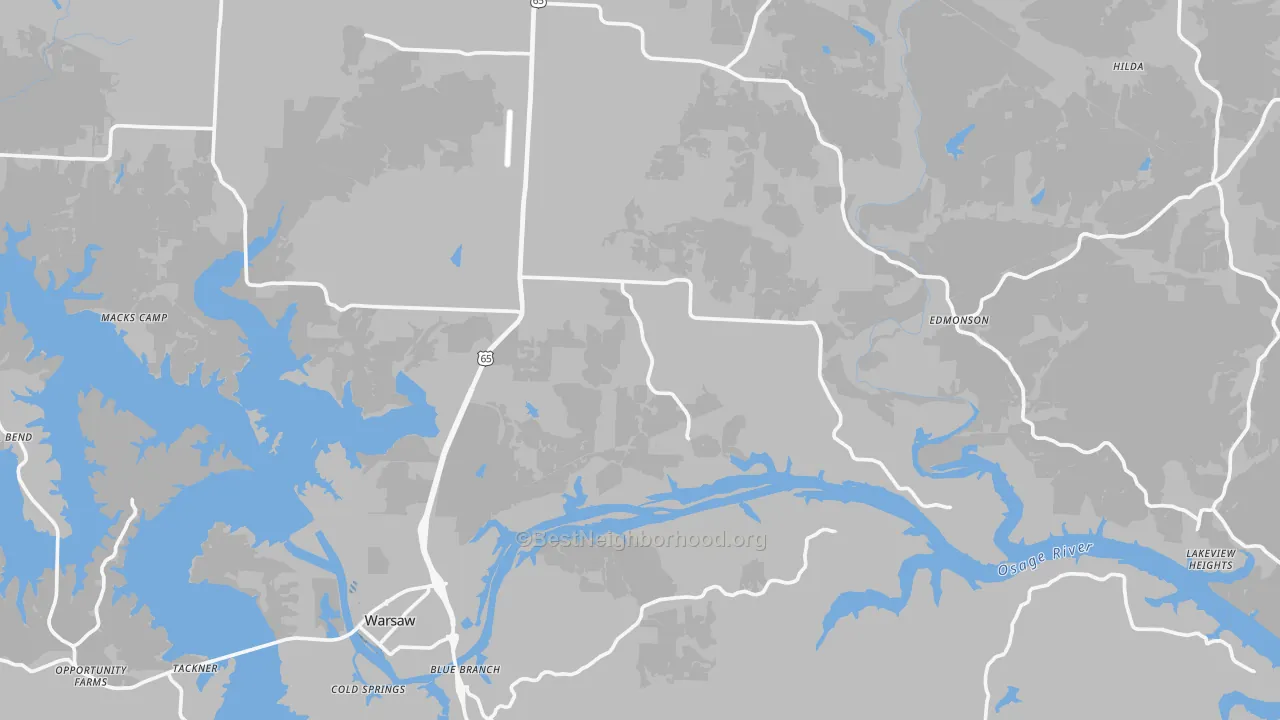 Transit Grade map of Benton County, MO