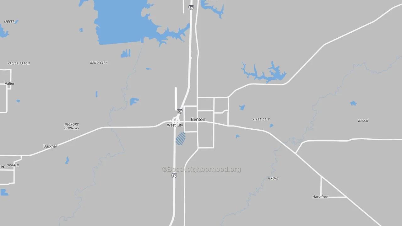 Transit Grade map of Benton, IL