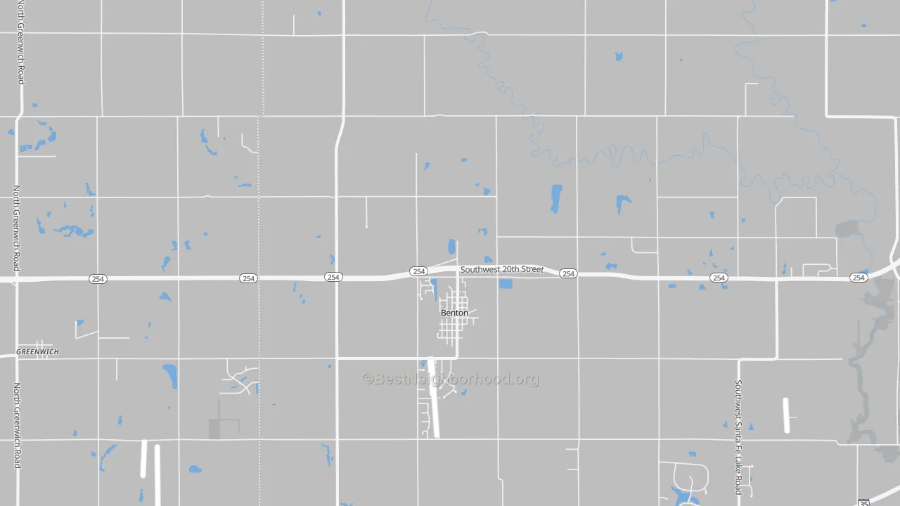 Transit Grade map of Benton, KS