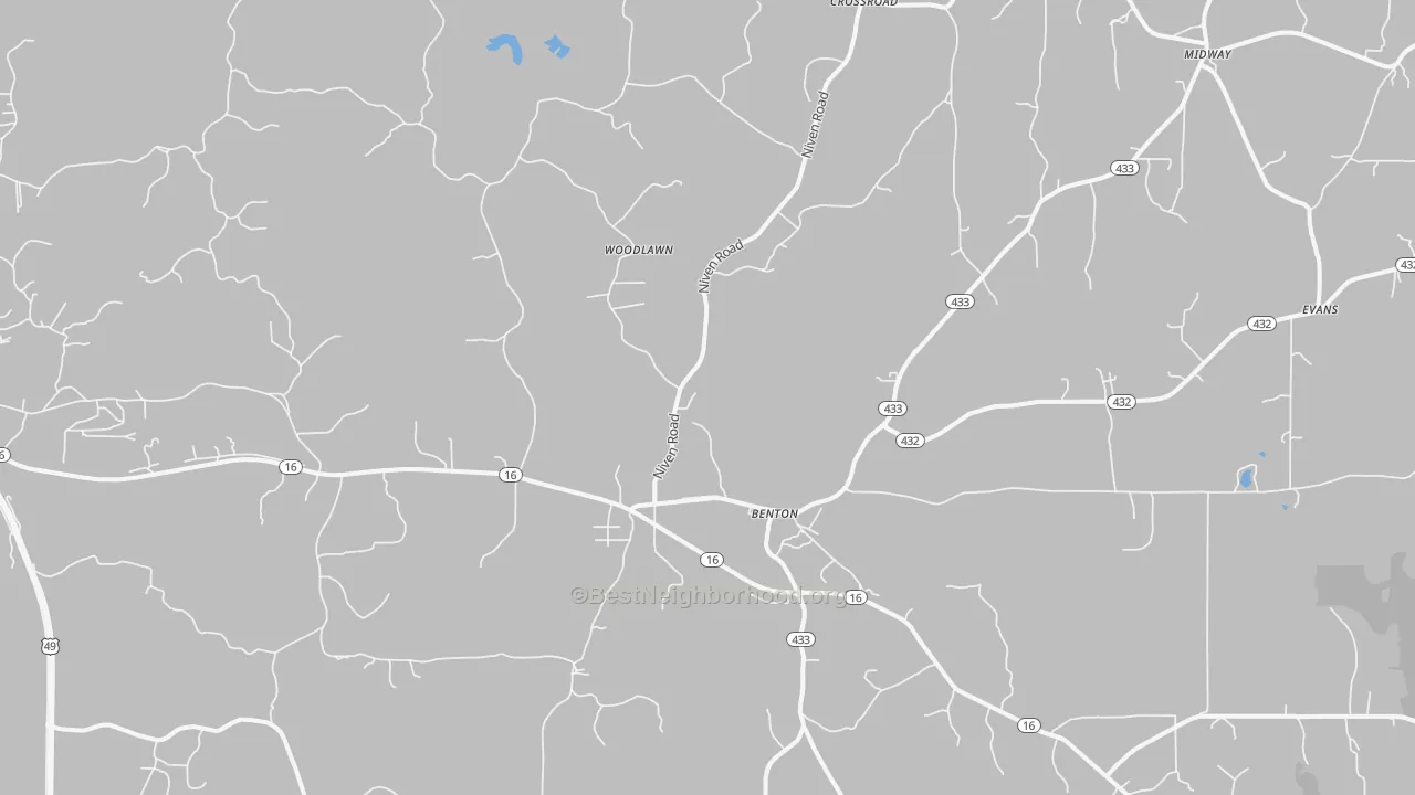 Transit Grade map of Benton, MS