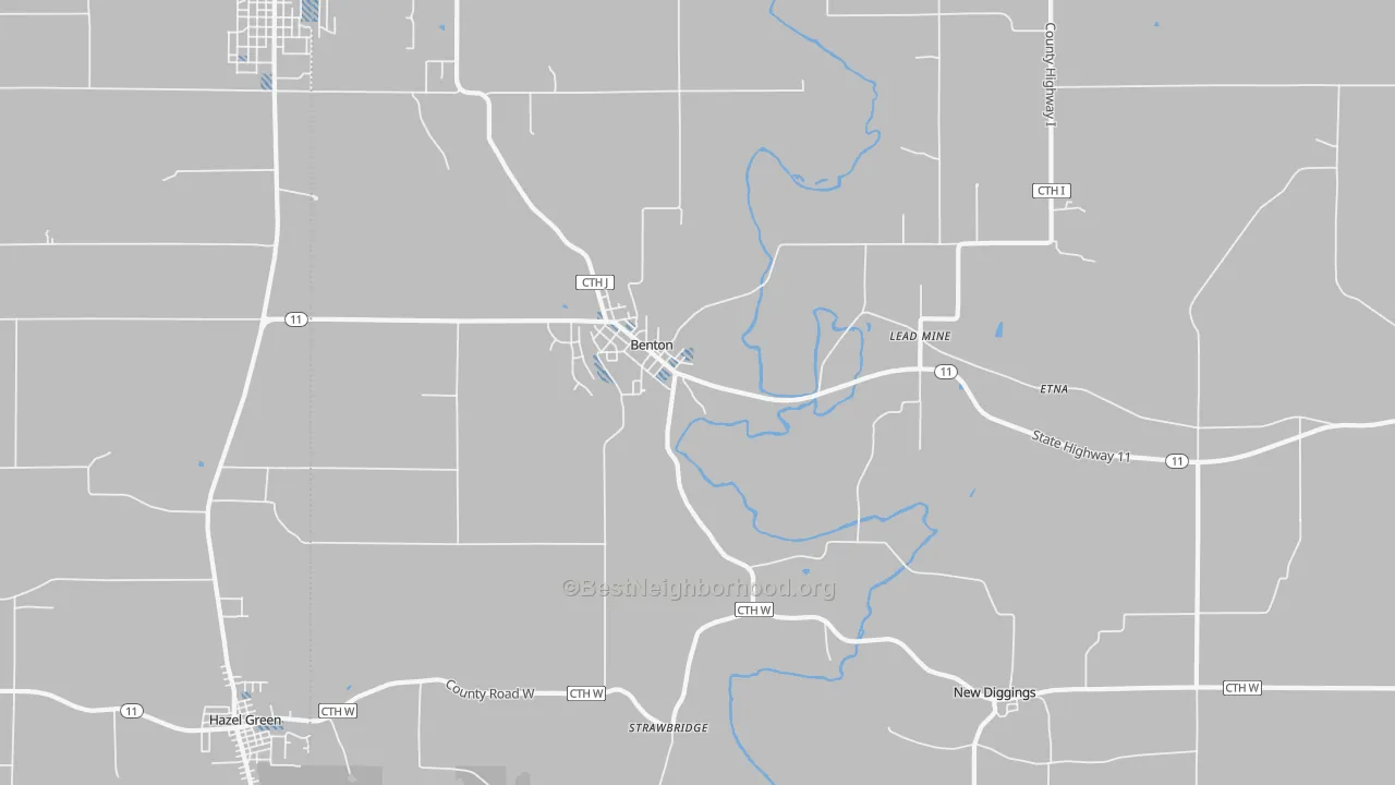 Transit Grade map of Benton, WI