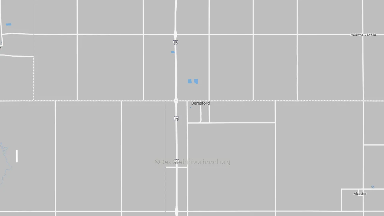 Transit Grade map of Beresford, SD