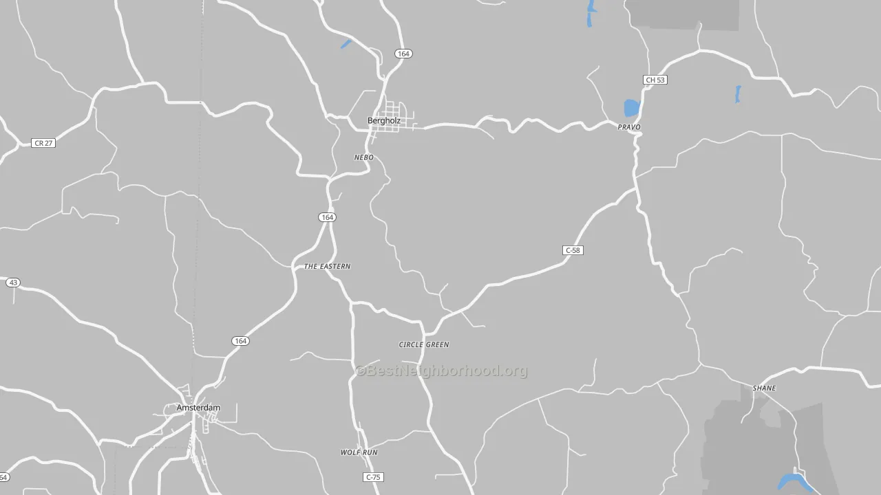 Transit Grade map of Bergholz, OH