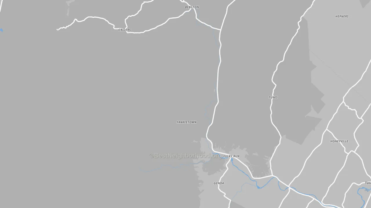 Transit Grade map of Bergton, VA