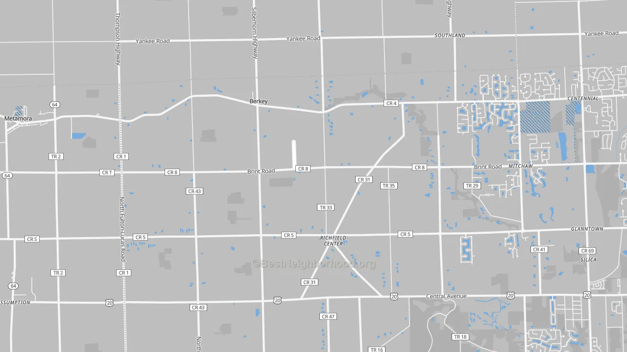 Transit Grade map of Berkey, OH