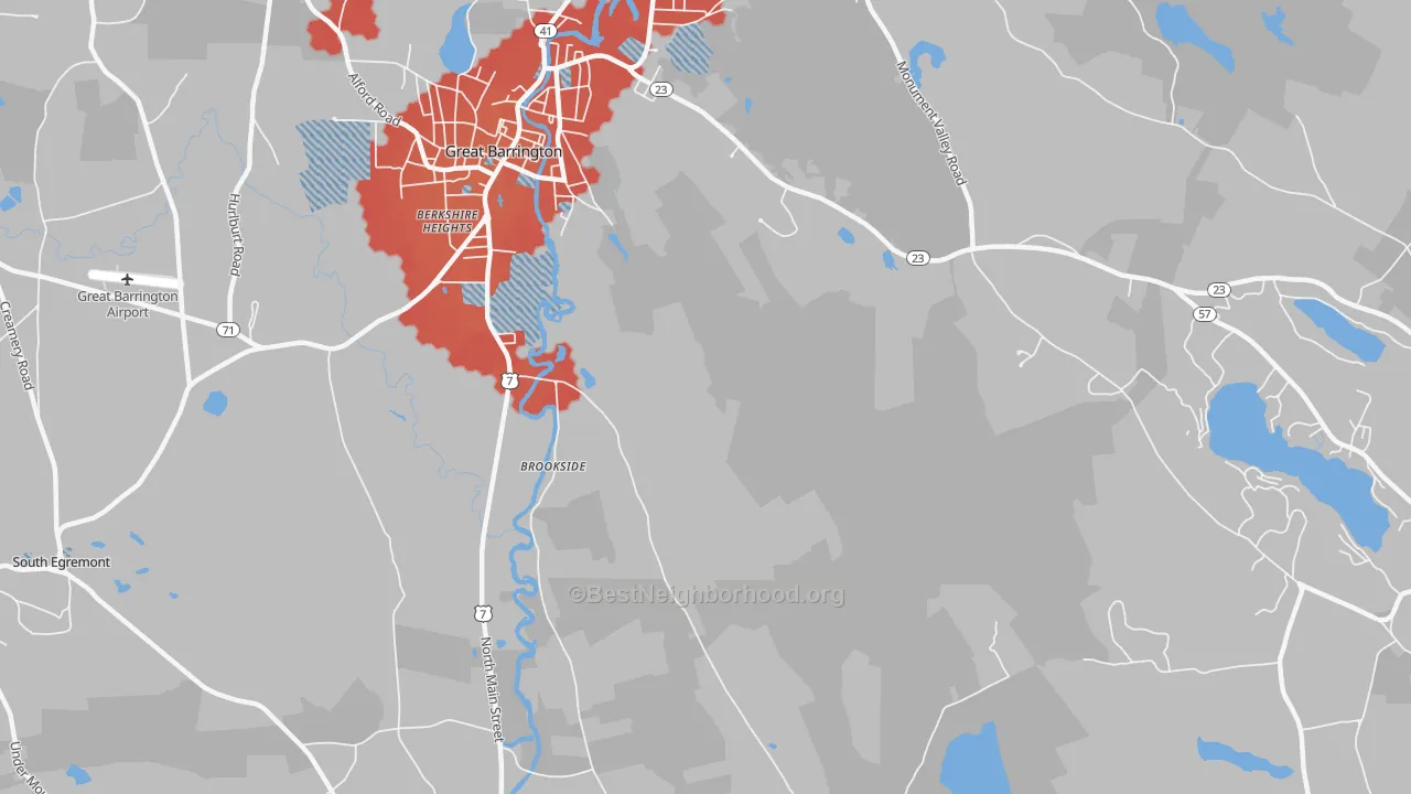Transit Grade map of Berkshire Heights, MA