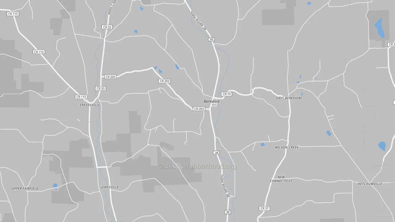 Transit Grade map of Berkshire, NY
