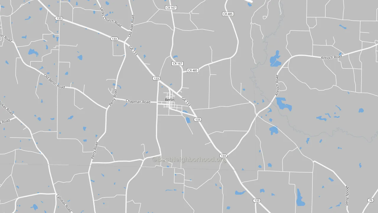 Transit Grade map of Berlin, GA