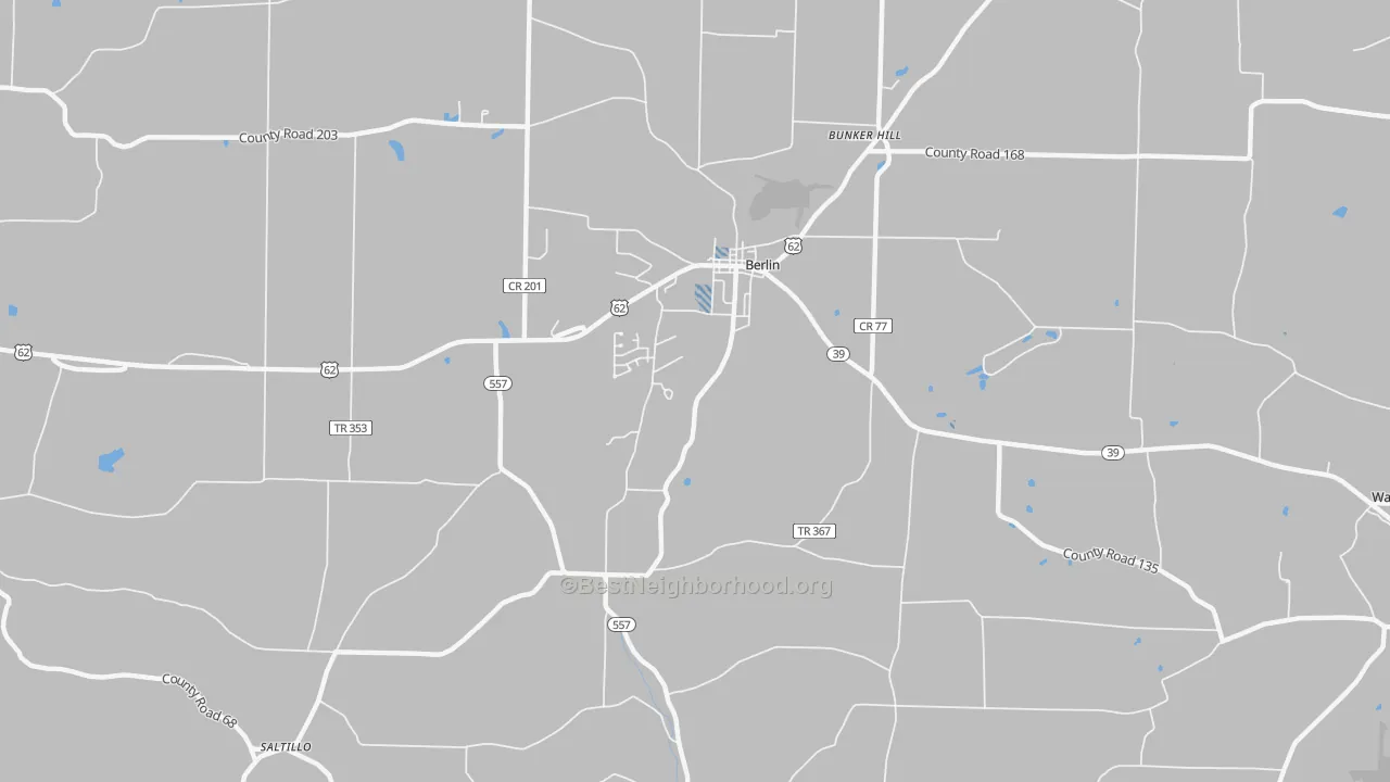 Transit Grade map of Berlin, OH