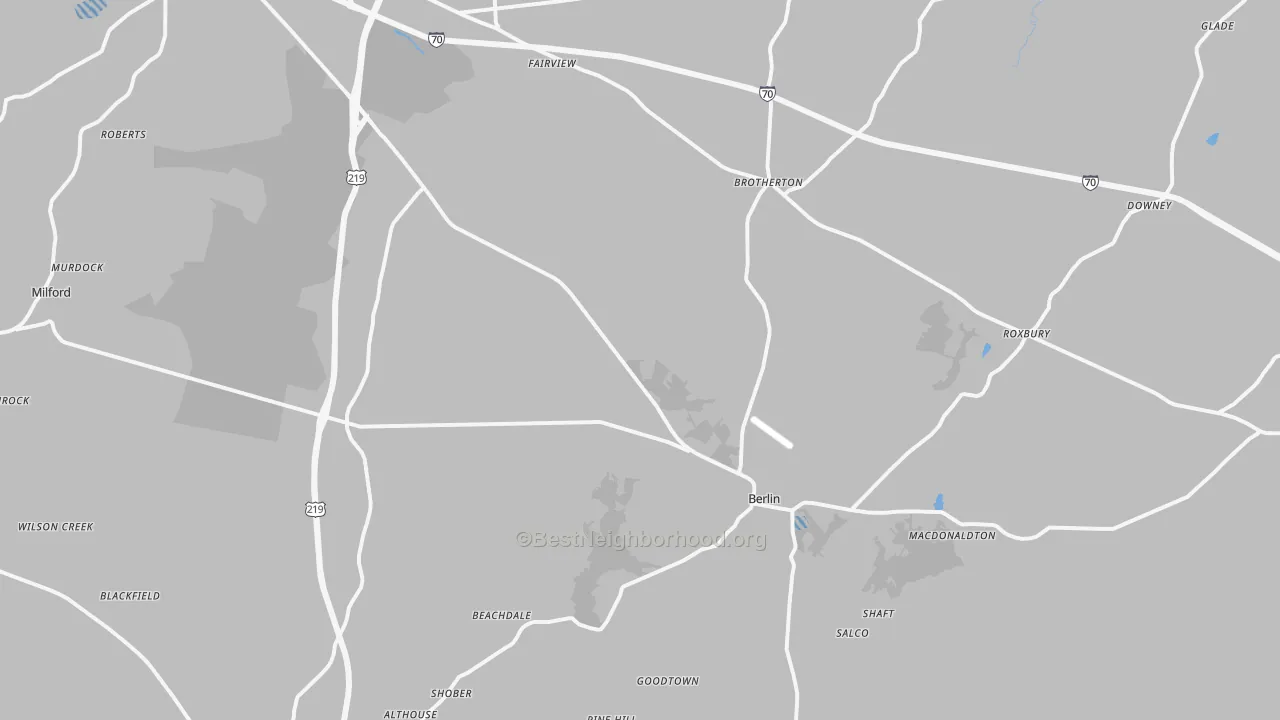 Transit Grade map of Berlin, PA