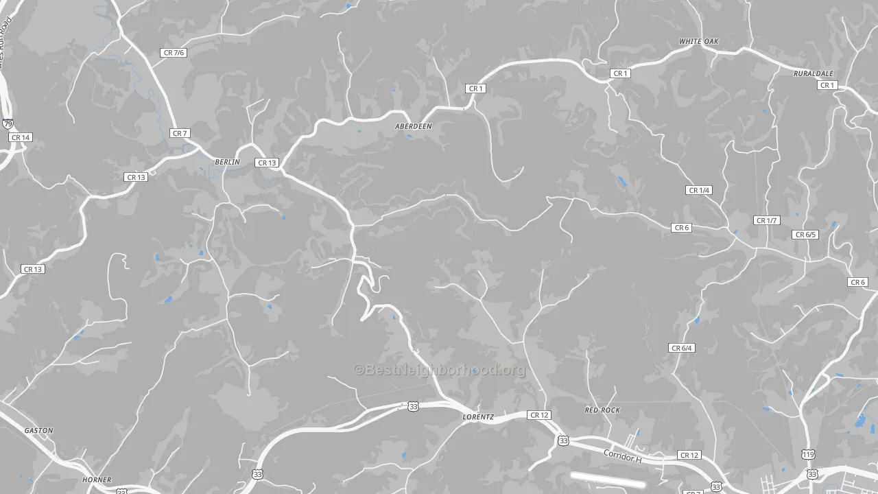 Transit Grade map of Berlin, WV