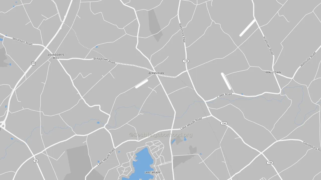 Transit Grade map of Bermudian, PA