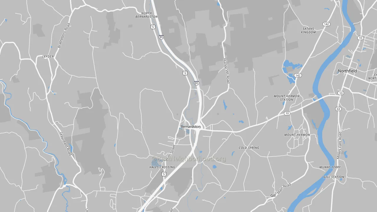 Transit Grade map of Bernardston, MA