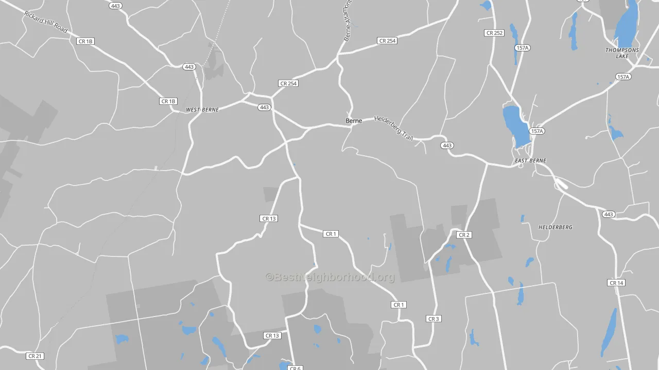 Transit Grade map of Berne, NY