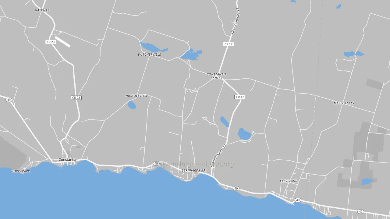 Transit Grade map of Bernhards Bay, NY