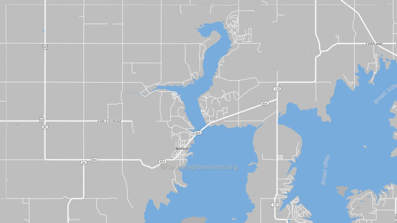 Transit Grade map of Bernice, OK