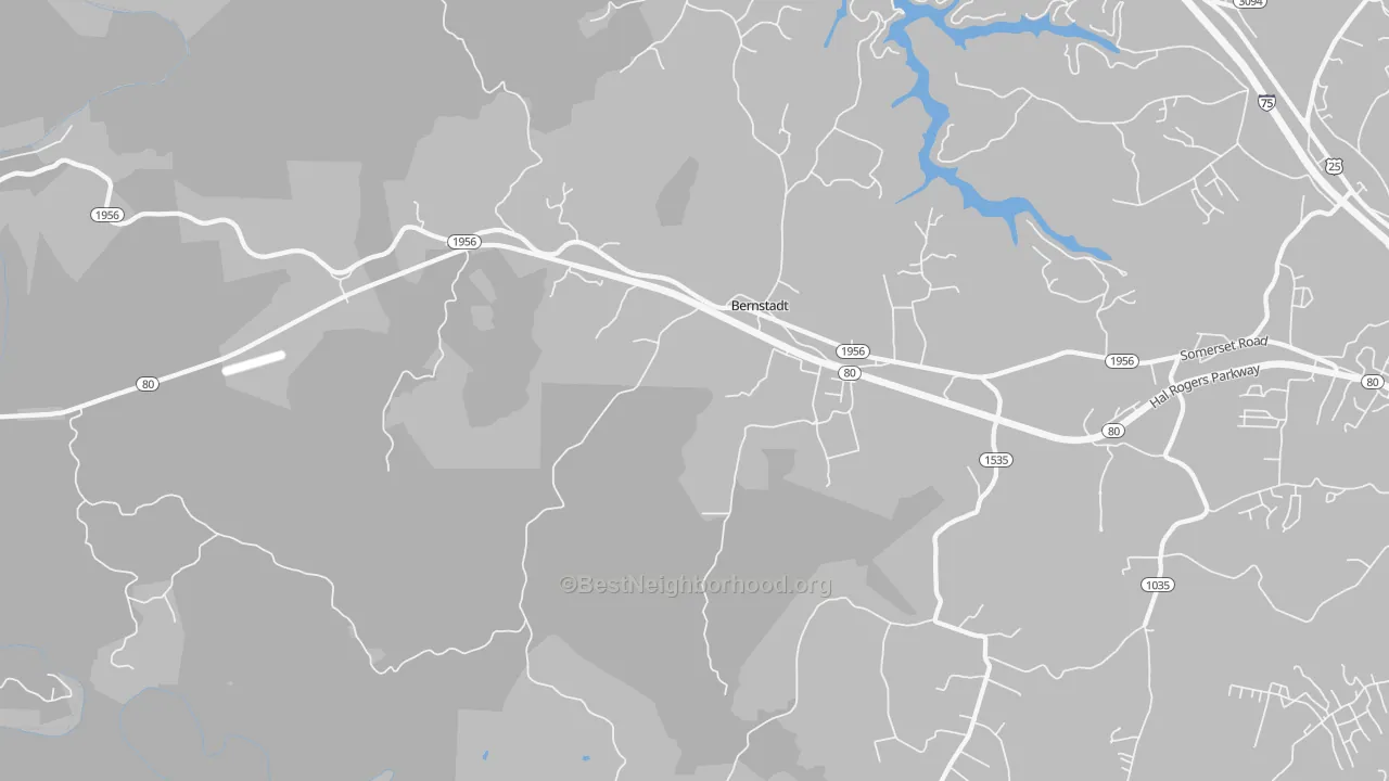 Transit Grade map of Bernstadt, KY