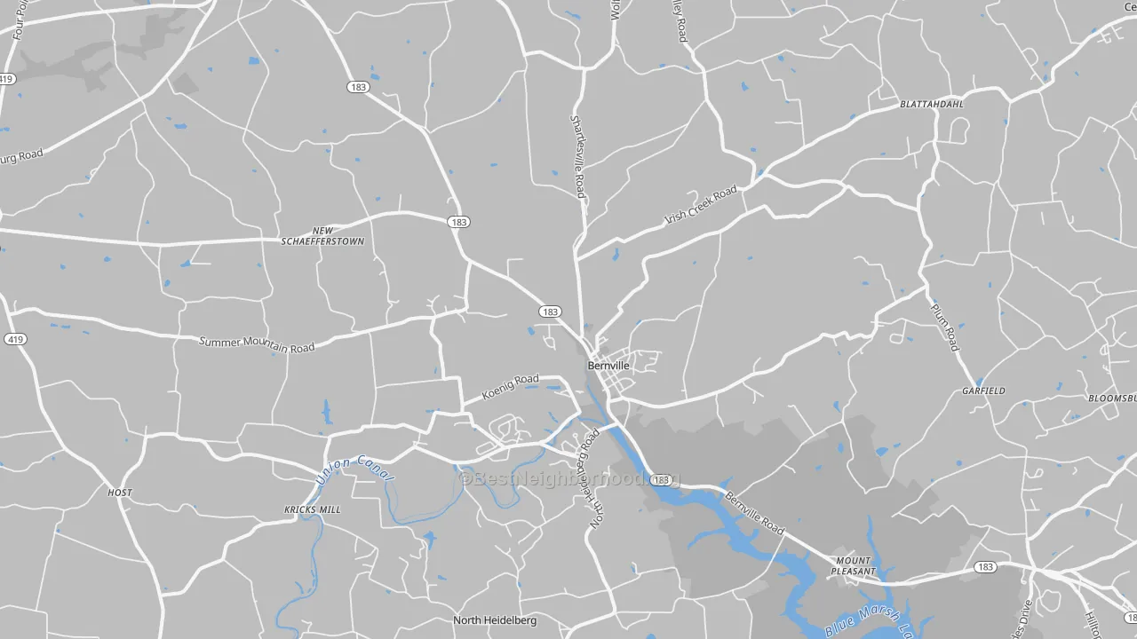 Transit Grade map of Bernville, PA