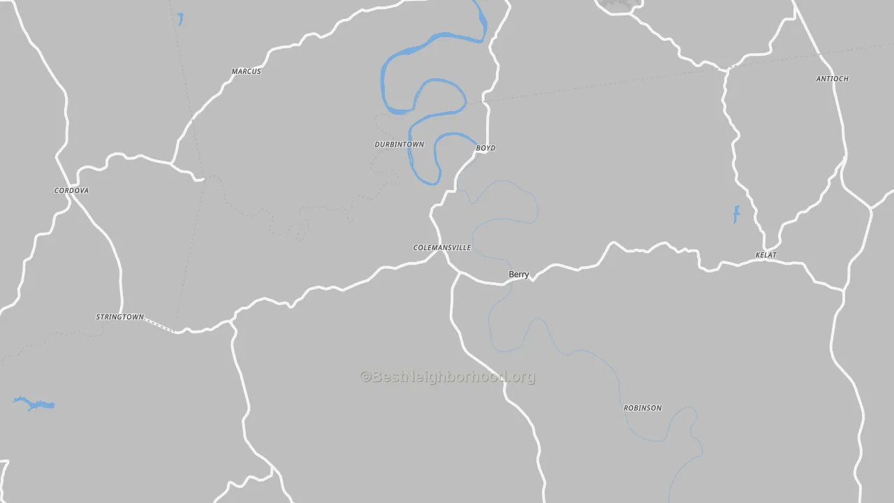 Transit Grade map of Berry, KY